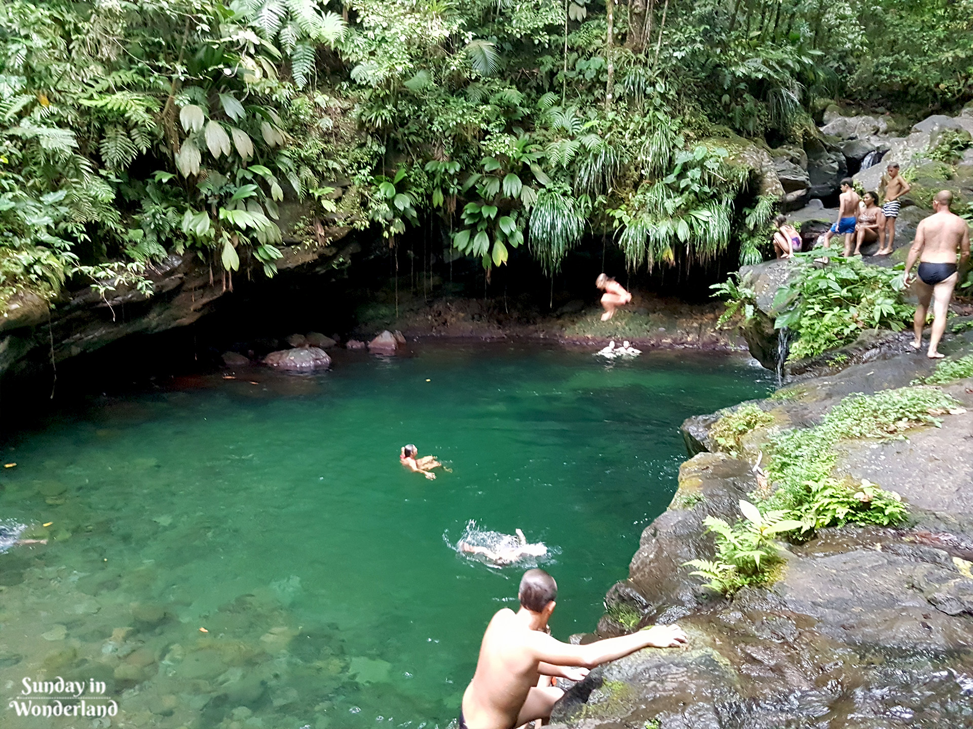Piękny i popularny basen w dżungli - Le Bassin Paradise - Gwadelupa - Sunday in Wonderland Blog