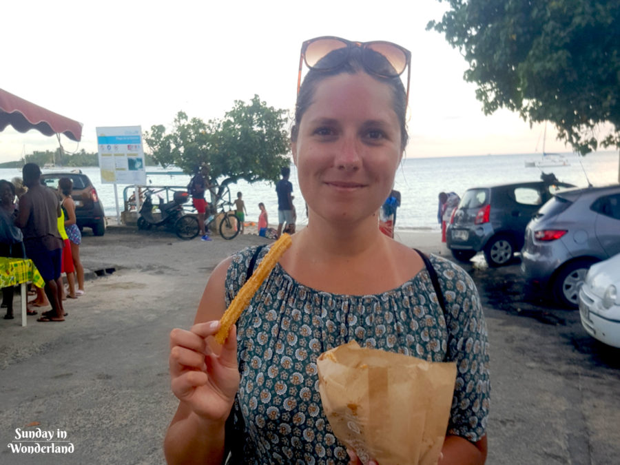 Eating chichi in Guadeloupe - local delicacy - Caribbean - Sunday in Wonderland Blog