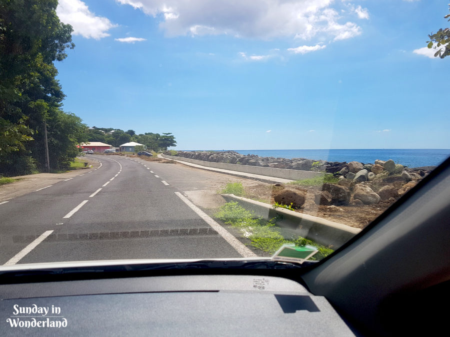 How the roads look like in Guadeloupe? - A road along the sea shore - Sunday In Wonderland Blog