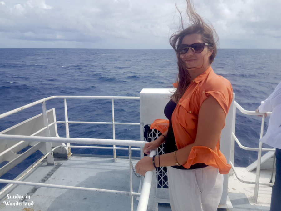 On a ferry from Guadeloupe to Martinique - Transport in Caribbean - Sunday In Wonderland Blog