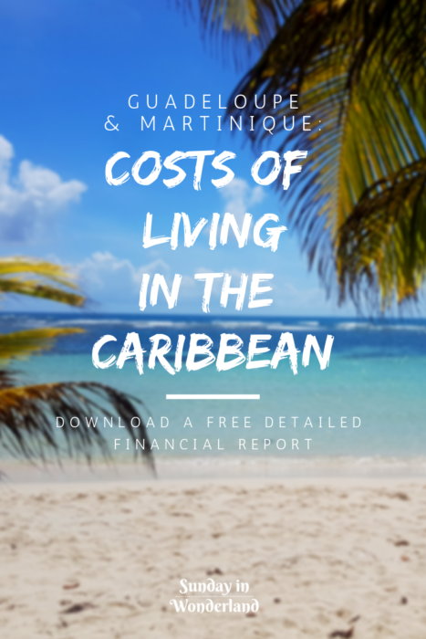 Wanna know the detailed costs of living in the Caribbean? Download a free financial report from Guadeloupe and Martinique! - Sunday In Wonderland Blog