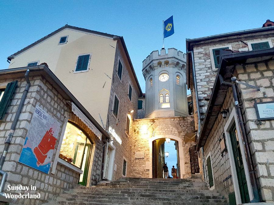 Visiting Montenegro - Clock Tower in Herceg Novi - Sunday In Wonderland Travel Blog