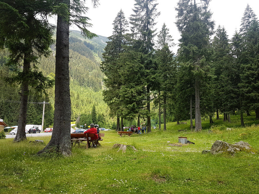 The picnic area in the Transfăgărășan road in Romania