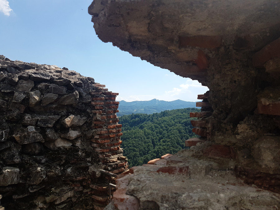 View from the Poenari Castle on the  Transfăgărășan road in Transylvania, Romania