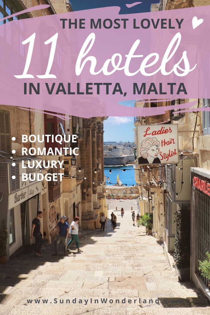 The most lovely 11 hotels in Valletta in Malta