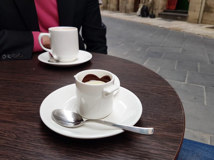 Hot chocolate in Valletta