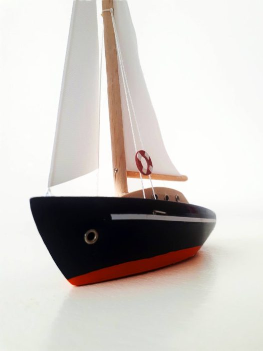Wooden toy boat