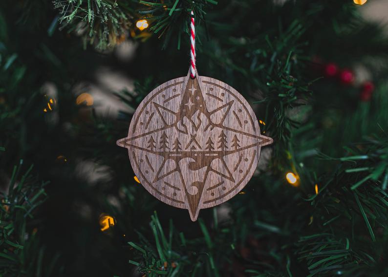 Compass travel tree ornaments
