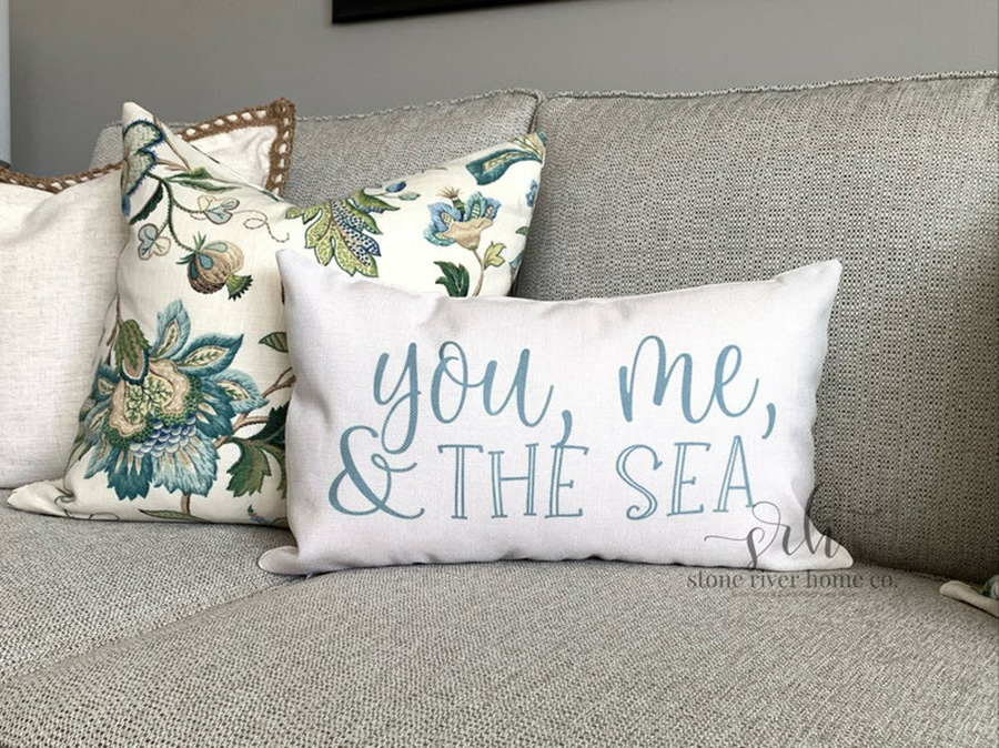 Beach pillow as a perfect gift for a beach lover