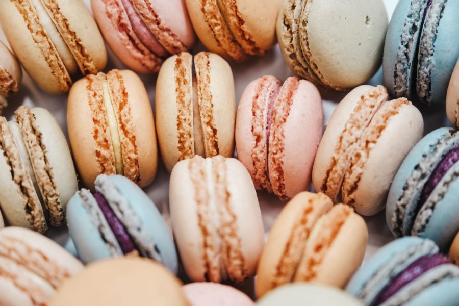French macarons as delicious and colorful gifts from France