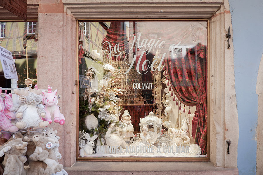 The window of a Christmas shop in Colmar