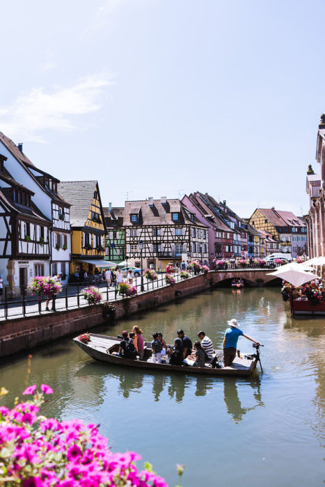 A boat trip on the river Launch in Colmar, France