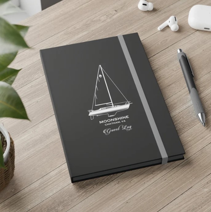Grey sailing journal is a great idea for gifts for sailors