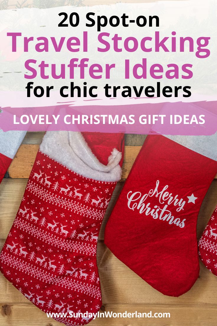 20 Travel stocking stuffer ideas for chic travelers - Christmas gift guide pin